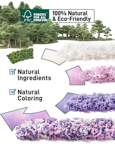 BUCATSTATE Hamster Bedding 15L, 99% Dust-Free Paper Bedding, Lavender | FSC-Certified Paper Bedding, Compactly Packed to Expand 3X, with Vibrant Color and Odor Control for Guinea Pigs and Rabbits - color: Lavender, size: 15L