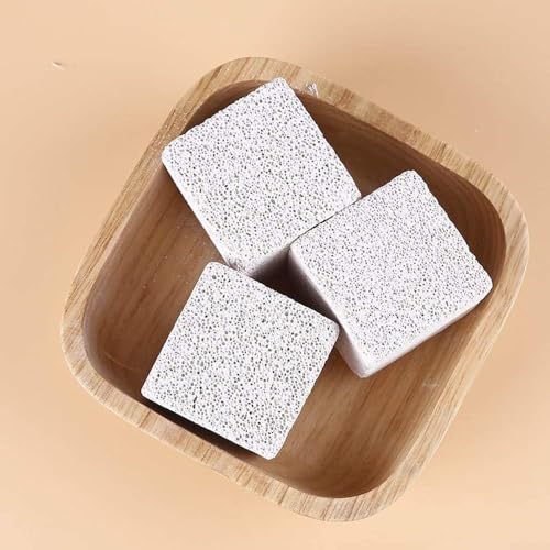 Hamiledyi Hamster Chew Toy Lava Teeth Grinding Square Stone for Hamsters Chinchillas and Rabbits Mineral Stone Calcium Chew Toy for Small Animal(Pack of 10) - size: 1.57 Inch Diameter