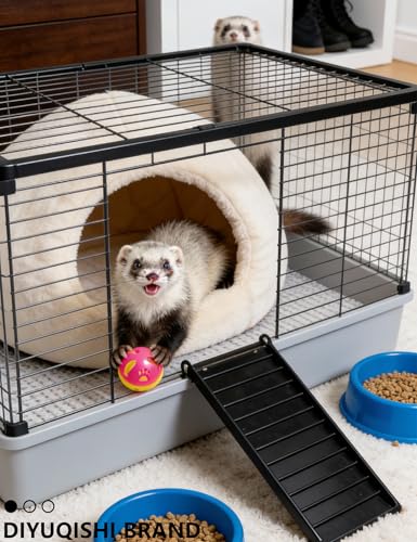 5 Pack Ferret Bell Ball Toys, Play Balls for Small Medium Large Ferrets | Bright Smooth Surface, Tough Wear-Resistant Construction for Daily Ferret Cage Play - size: 1.5''