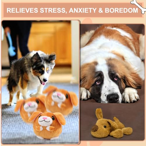 BABORUI Interactive Dog Toys Puppy, Jumping Squeaky Dog Toys with Recording and Music Modes, Rechargeable Moving Dog Chew Toys for Small/Medium/Large Dogs to Keep Them Busy(Puppy) - color: Puppy