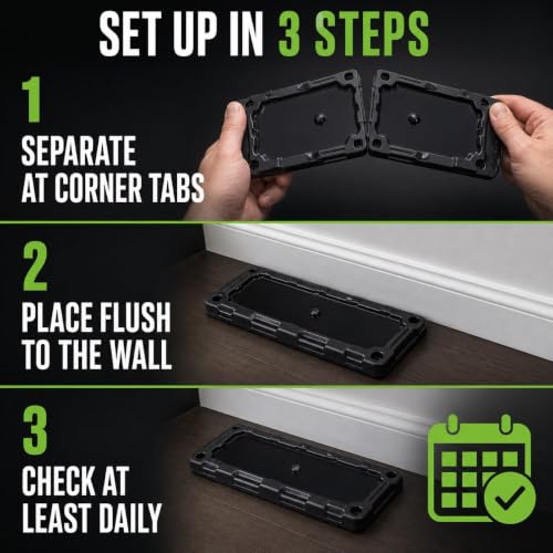 Guarden Extra-Large Glue Traps for Mice & Small Rats | 10 Pack – 10 x 5 in Rigid Sticky Trays, Peanut-Butter Scented, Pesticide-Free Indoor Pest Control - size: Ten Sticky
