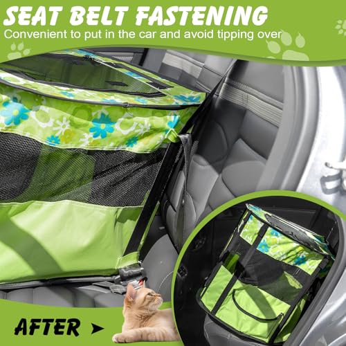 Portable Cat Playpen, Foldable Indoor Outdoor Pet Tent with 2 Areas | Detachable dual compartments, 600D Oxford fabric, mesh panels, top zip opening, tent pegs, carry bag for travel or home - style: 32 x 24 x 22 inch and 22.5 x 18 x 18 inch