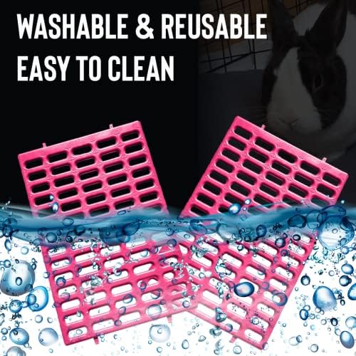 Saguaro Acres Rabbit Cage Resting Mat, Pink, Pack of 6 - color: Pink