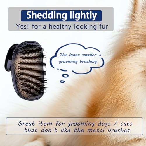 All-purpose Dog Shampoo Bath Brush,Pet Grooming & Soothing Massage Silicone Brush,Fits Ergonomically in the Hand for Long Short Haired Dogs and Cats(Black Purple) - color: Black Purple