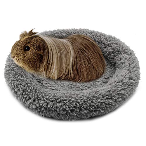 BWOGUE Hamster Bed, Round Velvet Sleep Pad for Guinea Pigs and Rats, 8.7 in | Round Mat for Small Pets, Soft Velvet, Machine Washable, Cage & Home Use, Hamsters Guinea Pigs - color: Grey