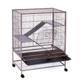 Prevue Pet Products Rolling Small Animal Cage - Ideal for Rats, Chinchillas, Ferrets, Guinea Pigs, Chew-Proof Critter House, Easy to Clean - Earthtone Dusted Rose Hammertone Finish