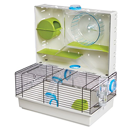 MidWest Homes for Pets Hamster Cage | Awesome Arcade Hamster Home (White) | 18.11 x 11.61 x 21.26 Inch - color: White, size: 18.1"L x 11.4"W x 21.5"H