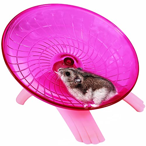 Nanaborn Hamster Wheel Silent for Cage Hermit Crab Tank Accessories (Pink) | 7 Inch, Small, Plastic - color: Pink
