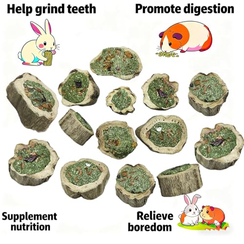 Rabbit Chew Toys for Teeth Guinea Pig Treats Papaya Wood for Bunny (10.5oz) | bunny supplies,rabbit enrichment toys,rabbit stuff,rabbit toys for bunnies boredom,for bunny guinea pig chinchilla Hamster - size: 10.5oz (A)