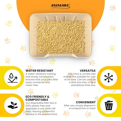 Disposable Litter Boxes (Jumbo - Low Entry, 4-Pack) - size: Jumbo - Low Entry 4-Pack