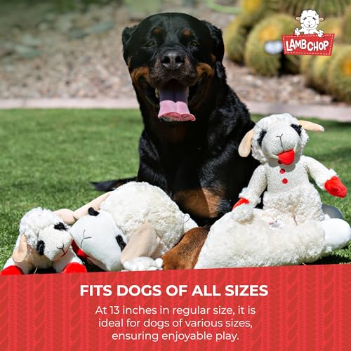 Multipet Standing Lamb Chop 13" Dog Toy - size: 13" Standing, style: White