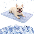 Pet Summer Cooling Blanket - 22.8" x 35.0" Double-Sided Mat Dog Puppy Self ice Cat Pad Bed Cover for Home Outdoor Sofa Sleeping Washable Portable Lightweight Small Medium Large (Blue Shark, S) - color: Blue Shark