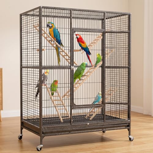 3 Pcs Natural Wooden Bird Cage Ladder Set 6 Step/7 Step/8 Step Bird Ladder Birds Cage Accessories Climbing Toys Wood Perch for Parakeets Cockatoo Lovebirds Small Birds
