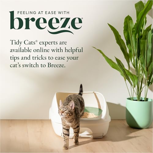 Purina Tidy Cats Breeze, Litter Box System Kit with Pellets & Pads - color: Green, size: 7.8 Pound (Pack of 1)