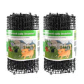 Cat Scat Mat with Spikes for Garden 6.5 Feet Cat Deterrent Mat | with Gentle Spikes for Dogs and Raccoons, with 8 Ground Stakes & 8 Zip Ties, 78.74" x 11" (Black 2 Pcs) - color: 2Pcs-Black