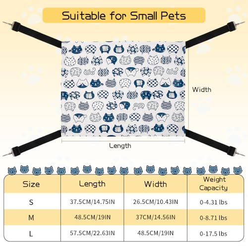 Pet Accessories Hanging Cat Bed Swing Hammock for Cage - Indoor Kitten Desk Accessories - Ferret Bed - color: Grey, size: Medium