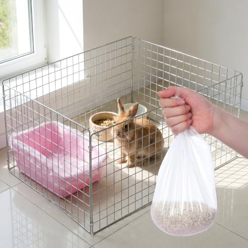 50 Pcs Disposable Plastic Cage Liners, Leak-Proof Small Animal Toilet Film for Rabbit Guinea Pig Hamster Litter Box Tray, Quick Cleanup Essentials for Indoor Cage