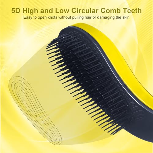 Small Dog Brush, Skin-friendly Soft Bristles (Yellow) | Puppy Hair Brush, Massage and Bath Supplies, Pet Grooming Tool for Teddy, Yorkies, Maltese, Shih Tzu, Chihuahua - color: Yellow