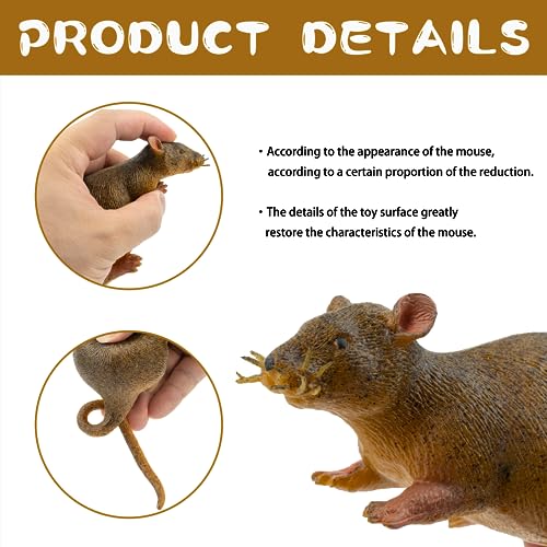 Reptile Toy with Mouse, Soft Rubber Squishy Toy, TPR Super Stretch Animal Toys for Kids, Perfect for Gifts, Party Favors, and School Projects (Mouse) - style: Mouse