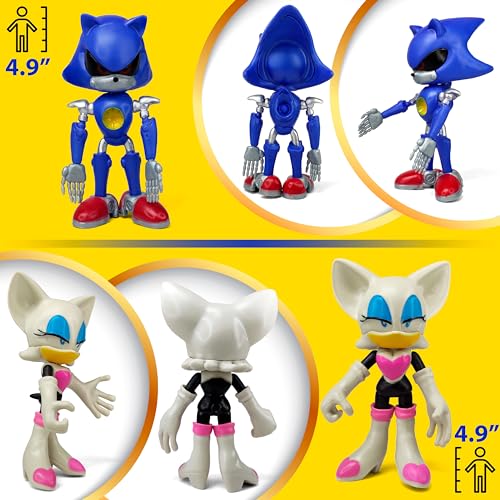 Toysvill Sonic the Hedgehog Big Action Figures (Set of 10 pcs), Collection Toys, Birthday Cake Decoration Party Supplies Cake Topper