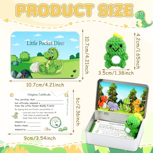 Little Pocket Dino, Cute Dinosaur Desk Companion Gift & Keepsake | Perfect giftable dinosaur companion for birthdays, holidays, and everyday surprise moments. - style: Dino