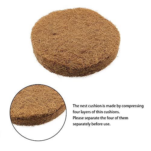 4pcs Breathable Dry Grass Mattress 215x10mm Bird Nesting Pads Natural Fiber Parrots Breeding Nests Bird Eggs Mat for Birds