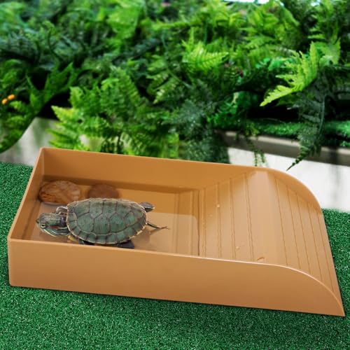 BESPORTBLE Turtle Basking Platform Turf - Reptile Carpet Artificial Grass Mat for Fish Tank Decoration, Simulated Turtle Turf Green Grass Carpet for Climbing and Basking, Aquarium Decor 19.7X9.8 Inch