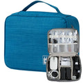 Organizer Case Small Electronic Devices USB Charger Accessories Mouse Phone Cable SD Power Bank Earphone - color: Large-Sky Blue