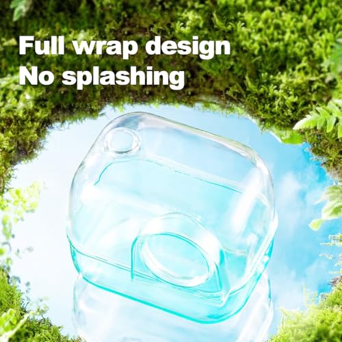 Hamster Sand Bath Box, Polaroid-Inspired Acrylic Hamster Bathroom & Dig Box forSyrian Hamster & Dwarf Hamsters, Large Capacity Substrate Container with Cleaning Shovel(Green) - color: green