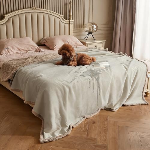 Kritter Planet Waterproof Reversible Pet Blanket for Dogs and Cats | 60 x 80 Inch, Waterproof Cover for Sofa and Bed, Washable Protection Against Fur, Dirt, Scratches and Everyday Messes - color: Camel/Taupe, size: 80"x60"