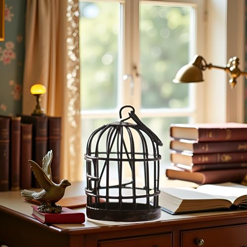 Miniature Birdcage Ornament Model Home Desktop Decor, Miniature Furniture and Accessories