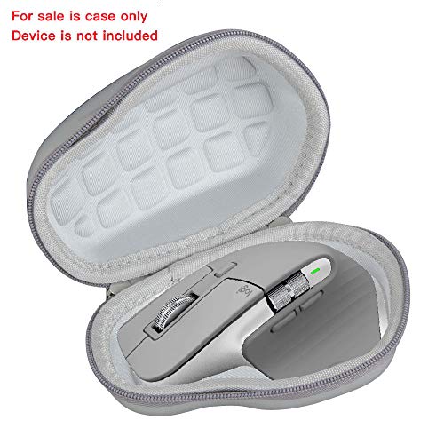 Hermitshell Hard Travel Case for Logitech MX Master 4 / MX Master 3 /MX Master 3S Advanced Wireless Mouse-2.0 Upgrade Version No Shake (Grey) - color: Grey