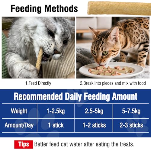30g Cat Chew Stick Chicken Flavor, Cat Dental Treats Reduce Tartar | Freshen Breath Feline Teething Sticks, Cat Dental Stick Dental Care Cat Treats Snack