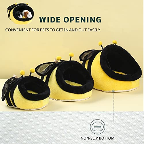 JanYoo Bunny Hedgehog Guinea Pig Bed Accessories Cage Toys Bearded Dragon House Hamster Supplies Habitat Ferret Rat (XL, Bee) - color: 4-Bee, size: XL