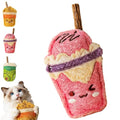 Natural Loofah Chew Cat Toys Janpanese Style, Dental Care Silvervine Sticks for Indoor Cats and Kittens, Milk Tea Cup-Shaped Catnip Treat Toys (Pink) - color: Pink