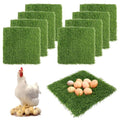 8Pcs Chicken Nesting Box Pads Washable Artificial Grass Nesting Pads | With Rubber Backing,Reusable Chicken Nesting Pads for Chicken Coop and Pet Garden Lawn Indoor Outdoor 12"×12"