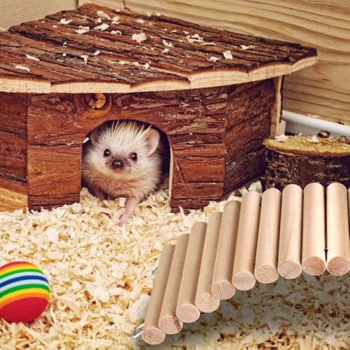 Pet Hamster Ladder Bridge Bendable Climbing Toy Suspension Ladder for Small Pets Gerbil Mice Chinchilla Habitat Décor(30cm-6CM) - size: 30cm, style: 6CM