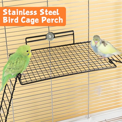 BNOSDM Bird Cage Platform Metal Climbing Ladder for Parrot Cage Accessories