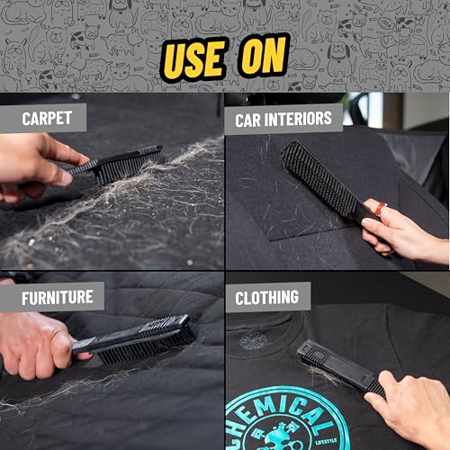 Chemical Guys Professional Rubber Pet Hair Removal Brush – Multi Surface Detailing&Pet Hair Removal Tool for Cars,Trucks,SUVs,RVs&Home – Removes Lint and Debris from Upholstery and Carpet,(Pack of 12) - size: (Pack of 12)