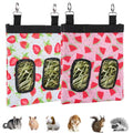 DZWLKJ Guinea Pig Hay Feeder, 2 Pack, 11 x 9 x 1 Inches, Rabbit Hay Feeder Bag, Stainless Steel, 600D Oxford, Watermelon and Strawberry - size: M -11"x 9"x 1"
