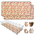 2 Pack Guinea Pig Cage Liners, 36"x 72" Washable Waterproof Bedding for Rabbit, Bunny, Hamster & Small Animals, Reusable Super Absorbent Pee Pads for C&C Cage, Strawberry Print - size: 36x72 inch 2pack