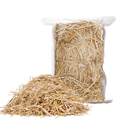 Acostop Natural Dry Wheat Straw for Garden Mulch Stray Cats Dogs Shelter | 2 LB Clean Soft Warm Chicken Coop Yard Farm Pets Bedding, Decorative Straw Bale, Landscaping Weed Cover - size: 2 LB