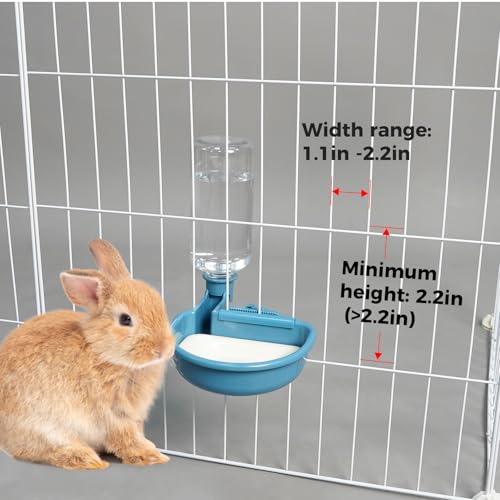 VANNON Gravity Pet Water Bowl, 16oz Anti-Splash Crate Dispenser, Blue | Anti-splash gravity water bowl with a floating disk helps reduce spills while keeping water cleaner for everyday hydration. - color: B-Blue, size: 16oz