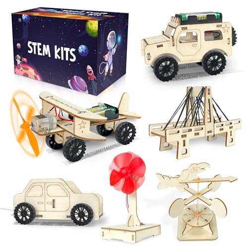 kortes 24Pack STEM Kits for Kids Classroom, Science Building Project Craft for Ages 8 9 10 11 12, 3D Wooden Model Kit, STEM Toys for Boys Girls Birthday Gifts Party Favors School Exchange Gifts - style: Gift