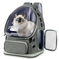 Cat Backpack Carrier Clear Bubble Window for Cats & Small Dogs up to 15 lb | Large Space Breathable Foldable Pet Carrier Airline Approved, Mesh Entry Safety Tether Washable Pad, Travel Hiking Outdoor - color: Gray
