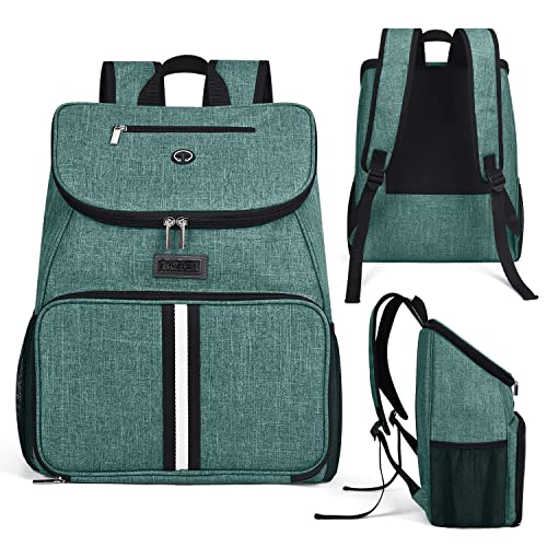 BAGLHER丨Dog Travel Bag, Airline Approved Pet Supplies Backpack, Dog Travel Backpack Accessories Set with 2 Silicone Collapsible Bowls and 2 Food Baskets. Green - color: Green-A