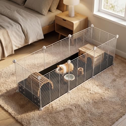 STILLCOVE 2Pcs Guinea Pig Cage Liner, Foldable Corrugated Plastic Base Tray | 2 x 3 Panel Size Bottom, Rabbit Bunny Pee Pads, Bird Mat, Small Animals Chinchilla Ferret Rat Hedgehog Hamster Mouse Squirrel - size: M - 41.3" × 13.8" × 3.9"