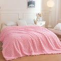XeGe Luxury Bubble Fluffy Faux Rabbit Fur Bed Blanket Queen, Sweet Pink | 90"x90", Double-Sided, Hypoallergenic, No-Shed, Machine Washable, Pretty Comfy Fuzzy Blanket for Kids Teens Girls Women Mom - color: Pink, size: Queen (90" X 90")