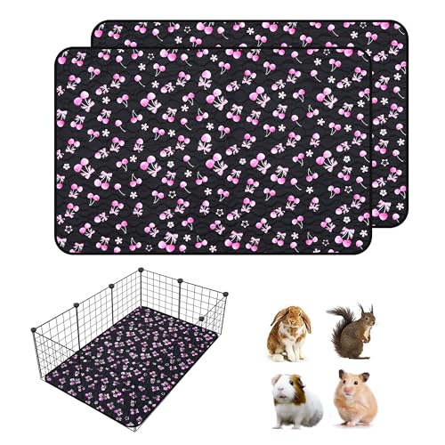 2 Pack Waterproof Guinea Pig Cage Liner, 28" x 42" Washable Reusable Guinea Pig Liner, Super Absorbent Leak-Proof Pet Pee Pad Mats for Guinea Pigs Rabbit Chinchilla Bunny Hamster - size: 28*42 inch 2pack