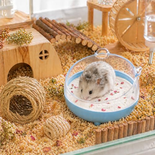 Meow&Woof Hamster Sand Bath, 2.2 lbs Low Dust Bath Sand & Potty Litter for Hamsters, Light Flower Scent Small Animal Sand for Chinchillas, Gerbils, Syrian Hamsters, Mice - color: HerbalBathSand1kg